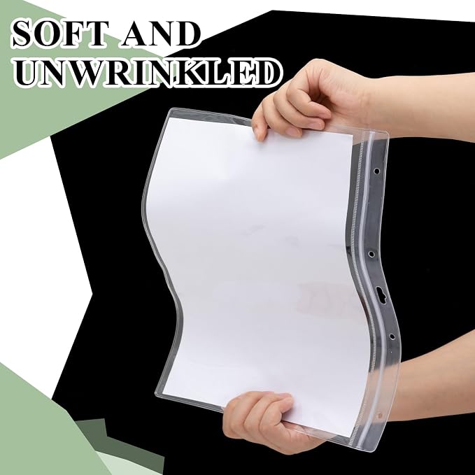 Sinload 20 Pcs Heavy Duty Sheet Protector 8.5 x 11 Inch Job Ticket Holder Waterproof Resealable Zip Page Wall Sign Holder Clear Dry Erase Document Sleeve Magazine Protector Horizontal(12.4 x 9.8 Inch)