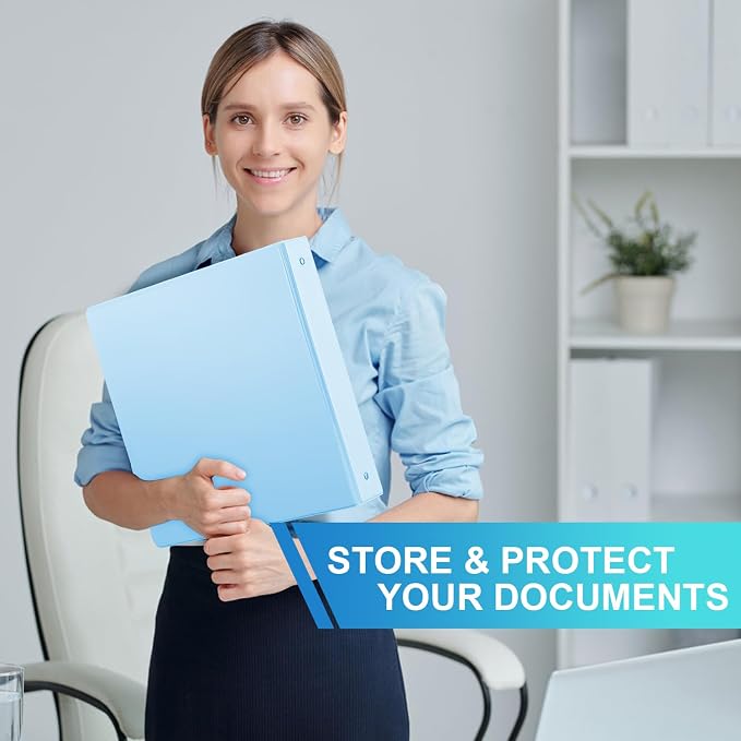 1.5'' 3-Ring-Binder with Pockets, 325 Sheets Capacity, 2 inch Binders fits 11" x 8.5" US Letter Size, Assorted 4 Pastel Colors - Ideal for School, Office, and Home Use (1.5 inch)