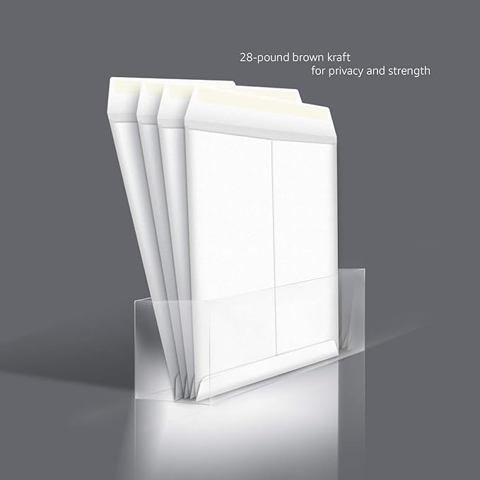 Amazon Basics Catalog Mailing Envelopes,Peel and Seal,9x12 Inch,White,250 Count (Pack of 2)