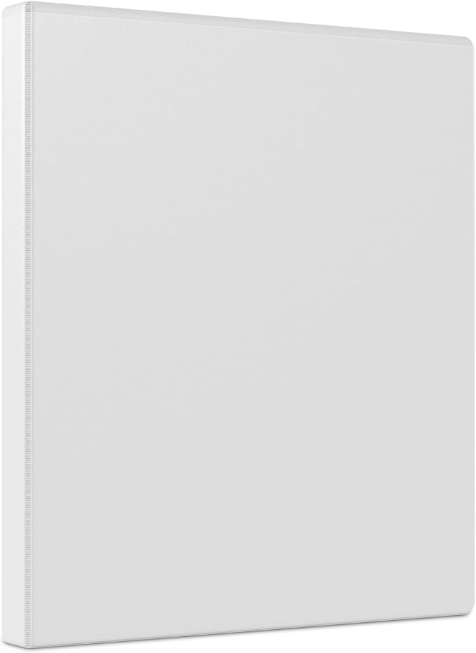 Staples Economy 1/2-inch 3-Ring View Binder, White, 3/Pack