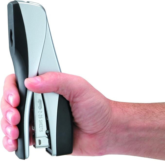 Swingline Stapler, Jam Free, Optima Grip Full Size, Ergonomic Cushion, Metal, 25 Sheet Capacity, Black (87810) (Pack of 3)