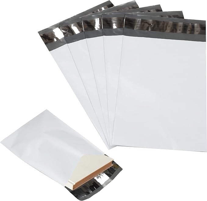 150 Pack Secure Seal White Poly Mailers - Safe Shipping with 32x32 Mailers - Self Sealing 2 Mil Poly Shipping Envelopes