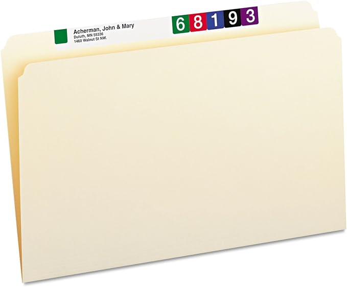 Smead File Folder, Straight-Cut Tab (Not Undercut), Legal Size, Manila, 100 per Box (15300)