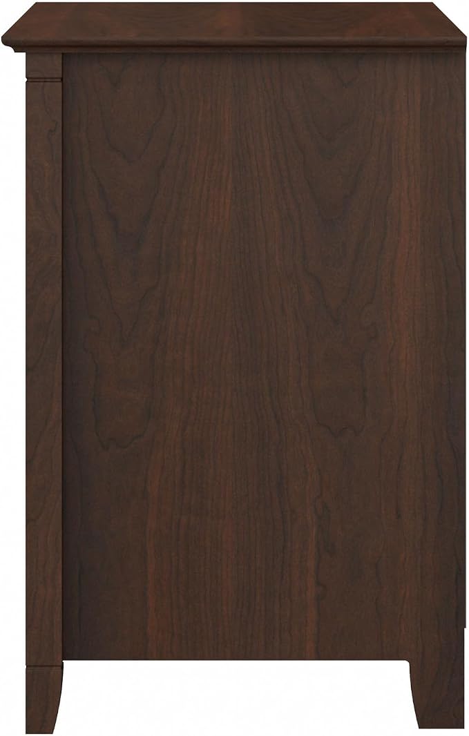 Bush Home Key West 2 Drawer Lateral File Cabinet in Bing Cherry, Document Storage for Home Office, Accent Chest with Drawers