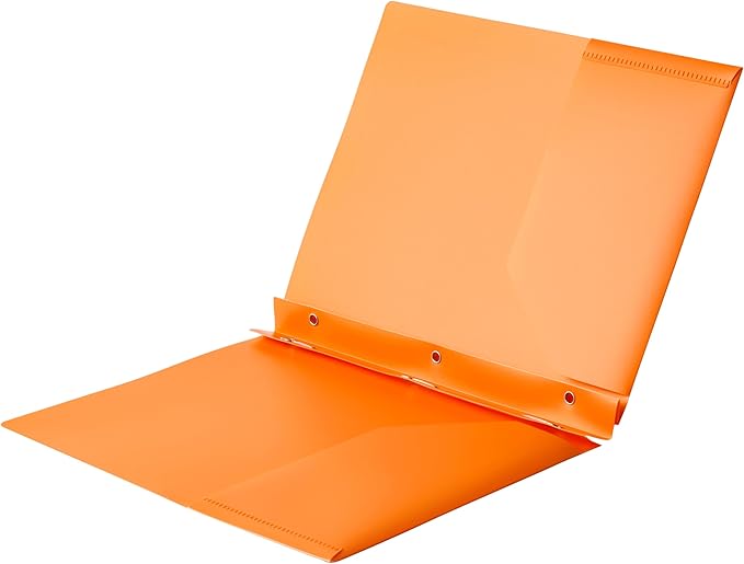 Amazon Basics Heavy Duty Plastic Folders with 2 Pockets for Documents, Letter Size Paper, School Supplies Organization, Assorted Colors, Pack of 12
