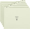Smead Pressboard Guides, 1/5-Cut Tab (A-Z), Letter Size, Gray/Green, Set of 25 (50376) (Pack of 1)