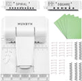 MUNBYN Multi Binding Machine with 2 Detachable Heads(Round & Square), White | DIY Small Book Binder for Notebooks, Calendars, Albums, Journals at Home, School, Office
