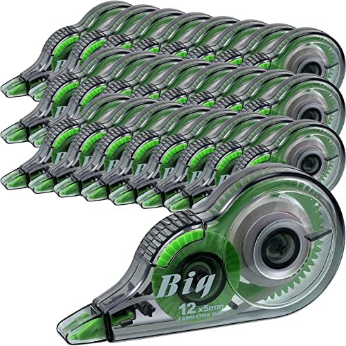 Yexiya 24 Pieces Correction Tapes Original Correction Wide Eraser Applicator Easy to Use Applicator Translucent Tapes Shows for Office Note Journal Scrapbooking, 0.2 Inch x 39.4 Feet