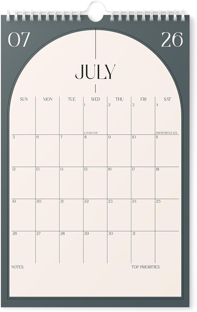 Karto Wall Calendar 2026-2027 11x17 in - Boho Dark