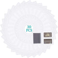 30pcs A5 Binder Pocket no Zipper Budget Planner Inserts Bulk Clear Budget Binder Organizer Cash Envelopes for Budgeting Waterproof PVC Loose Leaf Bags Card Sleeves for 6 Ring Notebook