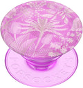 PopSockets Adhesive Phone Grip, Holder- Vivid Pink | Secure Comfortable Hold, Anti-Drop, Kickstand, Plant, Flower, Floral