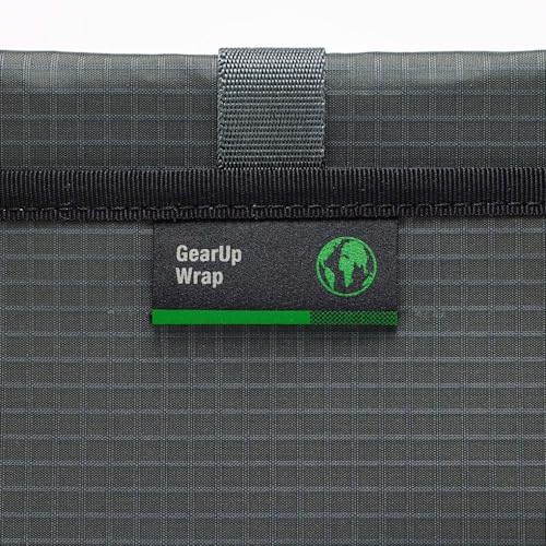 Lowepro GearUp Pouch Mini, Travel Essentials Case, Phone Cord & Cable Case, Made of Recycled Fabric, Grey