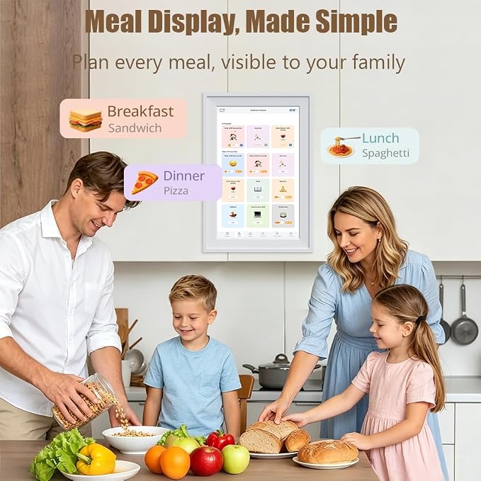 10.1 Inch Digital Calendar with IPS Touch Screen - Smart Electronic Calendar & Planner, Sync & Custom Alerts, Ideal Home Office Management Tool