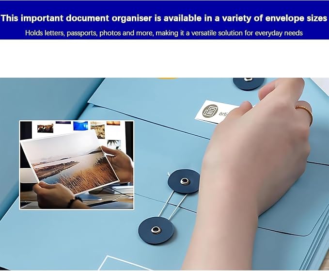 Document Organizer, Emergency Document Organizer - Veleron Life Organizer for Important Papers, Emergency Binder, Birth Certificates, Social Security Cards, Passports, Photos, and Letters