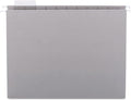 Smead Colored Hanging File Folder with Tab, 1/5-Cut Adjustable Tab, Letter Size, Gray, 25 per Box (64063) (Pack of 1)