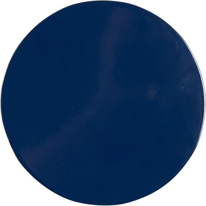 Kate and Laurel Dahl Modern Wooden Round Drink Table, 8 x 8 x 23, Navy Blue, Transitional Circle Accent Pedestal Table for Living Room Plant Stand Indoors or Mini Bedroom Nightstand