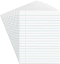 STAPLES Notepads, 8.5” x 11”, Wide Ruled, White, 50 Sheets/Pad, 12‑Pack