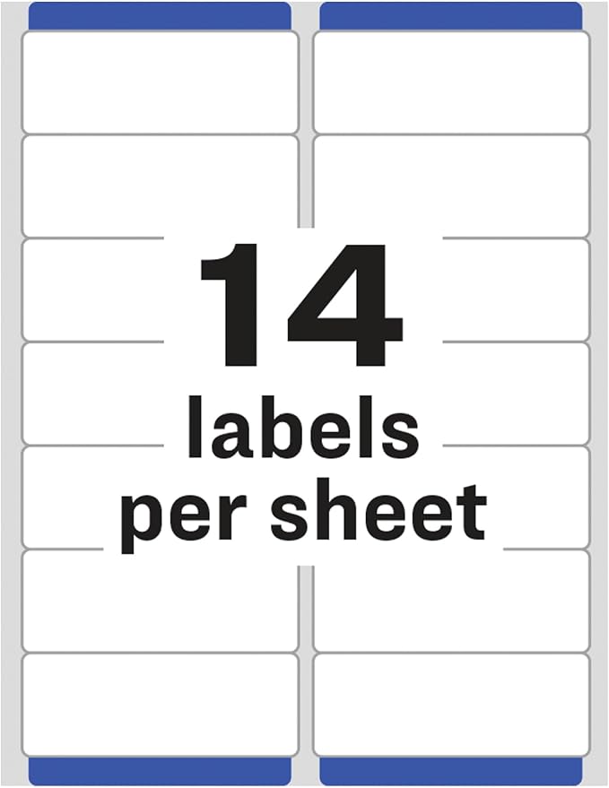 Avery Printable Address Labels with Sure Feed, Matte Clear, 1-1/3" x 4", 350 Mailing Labels (08662)