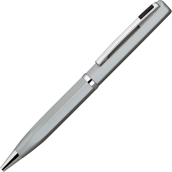 Lanier Licia Ballpoint Pen - Shiny Chrome Ring & Parts with Medium Tip 0.7mm Cross Style Refill (with Accents - White or Black or Pink or Purple)
