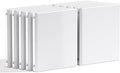 SUNEE 1/2 Inch Binders 3 Ring 10 Pack Bulk, PVC-Free Clear View Half Inch Binders (Fits 8.5x11 Inches) for School, Office & Home Use, White