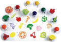 Colorations 14 Stampers of Fruits & Vegetables, Ages 3+, PreK+ | Art Supplies, School Supplies, Office, Home, Classroom, Projects, Coloring, Drawing