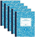 Roaring Spring Composition Notebooks, 5-Pack, Grade 2 Ruled, 50 Sheets 15# White Paper, 9.75"x7.75", Designed for Grade 2 Classes, Practicing Writing & Penmanship, Blue Marble Flexible Cover