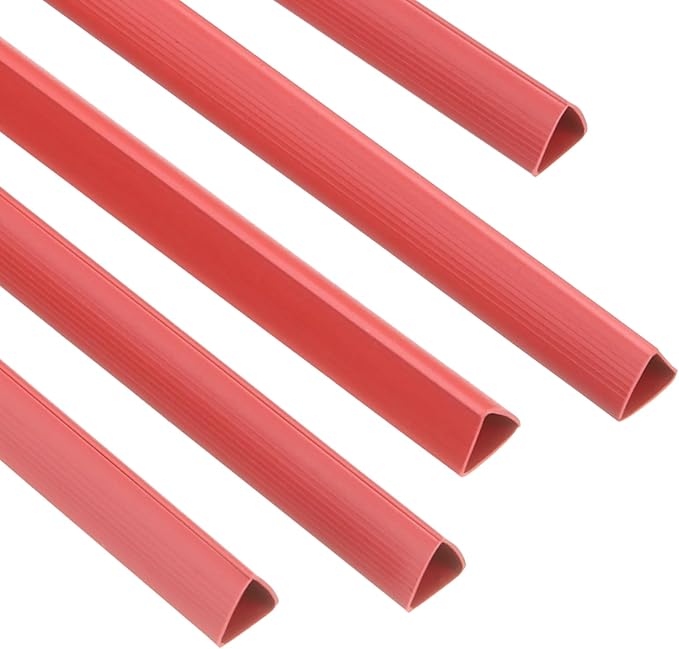 PATIKIL 100Pcs Binding Bars, 10mm Binding Bars Slide Grip 70 Sheets Capacity A4 Size Report Binder Triangle Presentation Binder for Report Cover Resume, Red