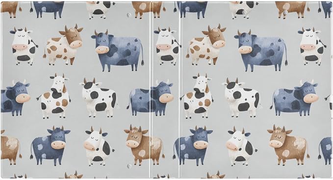 Cute Cows 3 Ring Binders 1.5 Inch Clear View Three Ring Binders Versatile Binder for Work School Office Supply 1 Pack
