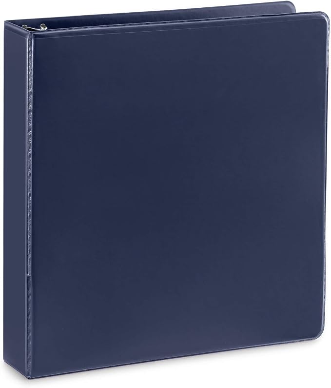 4 Pack 1.5 inch 3 Ring Binders, Rugged Design for Home, Office, and School, Designed for of 8.5 Inch x 11 Inch Paper, Black, Navy, Red, Green, 4 Binder Assorted Pack, Made in USA