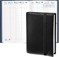Quo Vadis 2026 Minister - Weekly/Monthly Planner - 12 Months, Jan. to Dec. - 6 1/4 x 9 3/8" - Grained Faux Leather Kali Black Cover- Time Management Appointment Organizer
