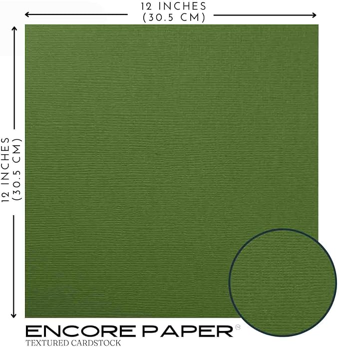 DESERT CACTUS—12x12 Textured Cardstock | 80lb Textured Green Scrapbook Paper | Premium Cardstock for Cricut Cutting | 25 Sheets