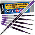 Replacement for Cross Slim 8910, Gel Rolling Ball Refill, 6 Purple
