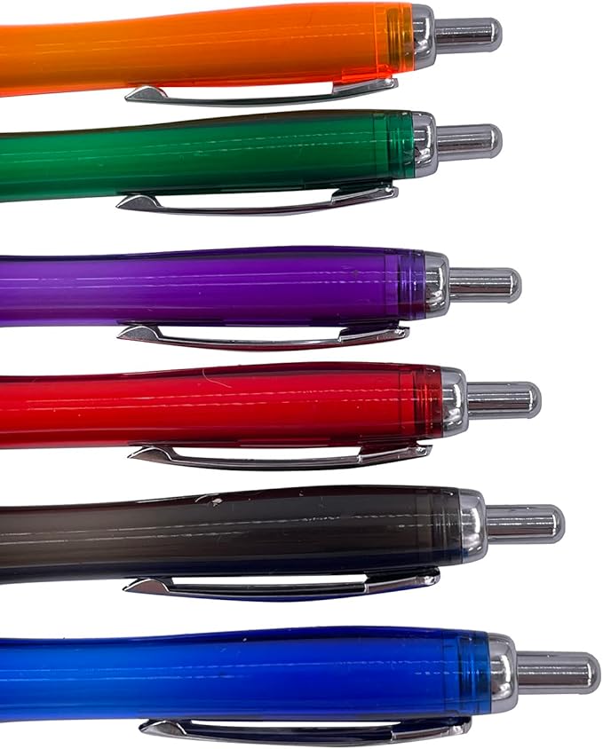 HEYZARDA Personalized Pens with Name Custom Text Logo Retractable Customized Ballpoint Pens for Church Office Business 50 Pcs, Blue