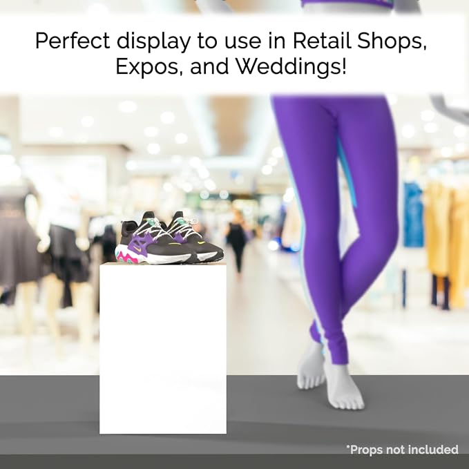 12" x 12" x 16" White Acrylic Display Box with One Open Side No Lid Versatile Tall Retail Product Riser or Merchandise Storage Bin by Marketing Holders