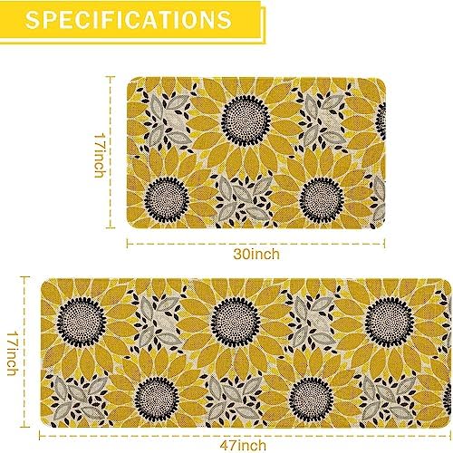 Kitchen Rugs and Mats Set of 2,Floor Mats for Home Kitchen Decor Mat