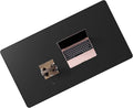 Cacoy 36"x20" XXL Leather Desk Mat Black, Waterproof Desk Blotter Protector | PU Leather Desk Pad Blotter Water-resistant Desk Protector Mat Large Computer Mouse Pad Non-Slip Office Desk Matt for Desktop