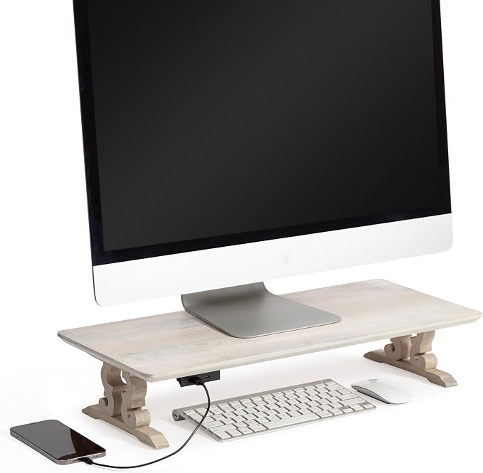 Anji Mountain Monitor Stand - Desktop Organizer & Laptop Riser, Ergonomic Monitor Riser, Space-Saving Monitor Stand for Desk, Durable Construction, Easy Assembly, Ideal for Home & Office