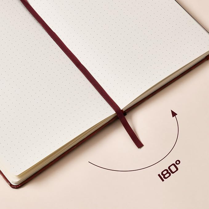 Dotted Journal/Notebook - Dot Grid Hard Cover Notebook, 5.3'' x 8.26''