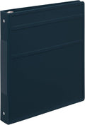 Carstens 1-Inch Heavy Duty 3-Ring Binder - Side Opening, Navy Blue, Durable Plastic, Precision No-Gap Rings, Waterproof Cover, No Pockets, Holds 125 US Letter Sheets, BPA-Free, Made in USA (8708-3R)