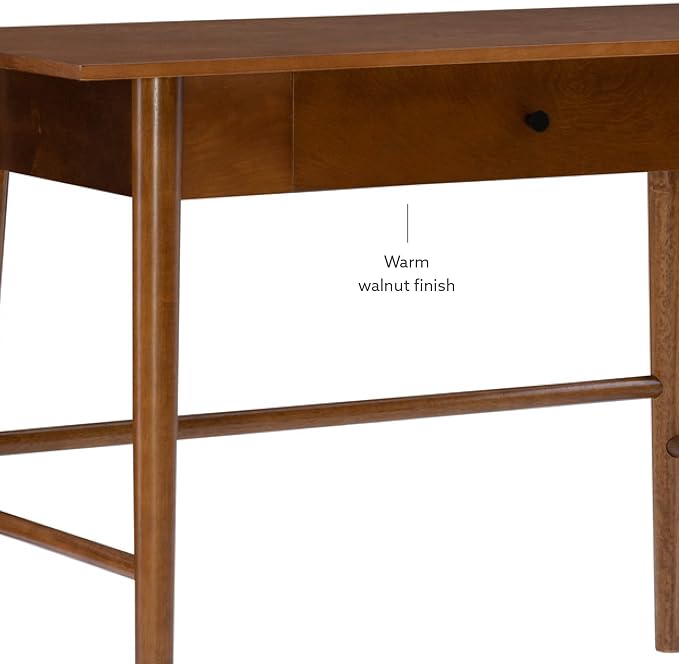 Melissa Mid Century Walnut Desk by Linon