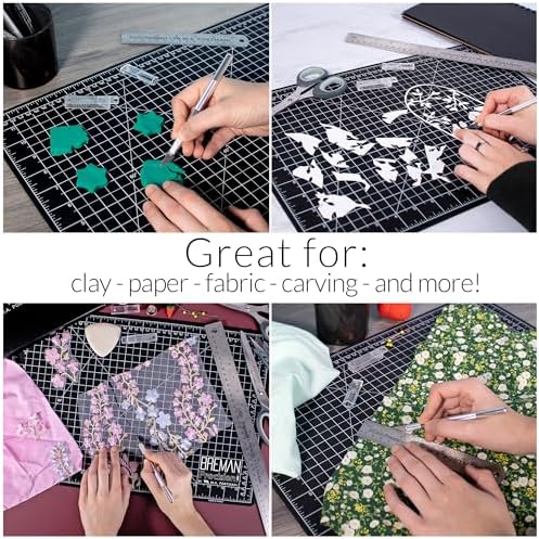WA Portman Self-Healing Cutting Mat, Crafting Knife, 36'' Metal Ruler Set