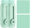 M&G 8+2 Pack Rubber Erasers Sliding Retractable Eraser, Soft Cute Erasers Push Pull Large Pencil Eraser with Plastic Sleeve 8 Refill Eraser for Students Kids, School Office Home Supplies (Green)