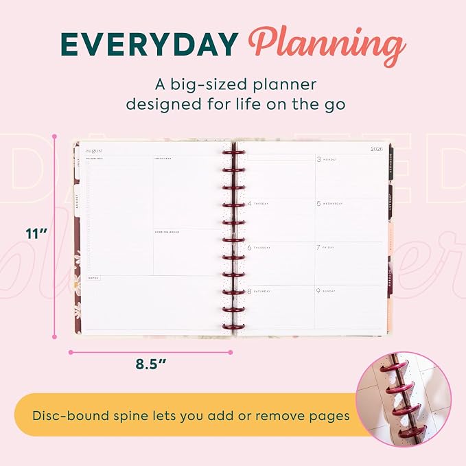 Happy Planner Disc-Bound Planner July 2026–June 2027, Big Size