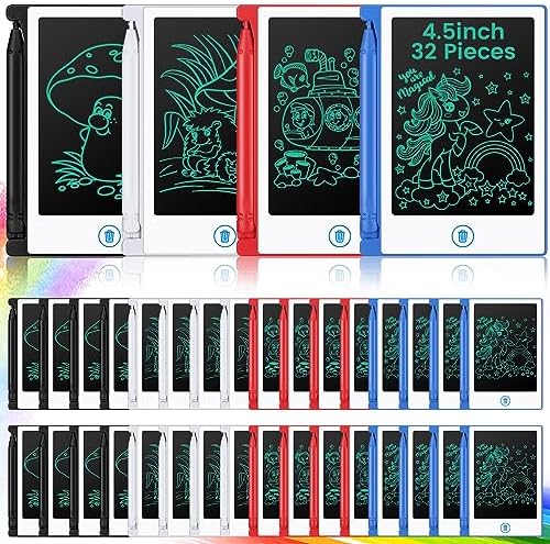 Zhehao 32 Pcs LCD Writing Tablet for Kid Mini Doodle Board,Bright Colors