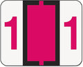 Smead BCCRN Bar-Style Color-Coded Numeric Label, 1, Label Roll, Red, 500 Labels per Roll (67371)