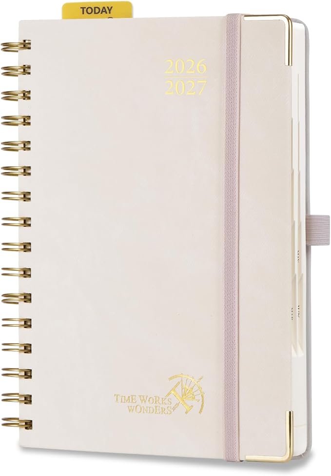 POPRUN Daily Planner 2026-2027 One Page Per Day, Calendar Book 6" x 8.5"