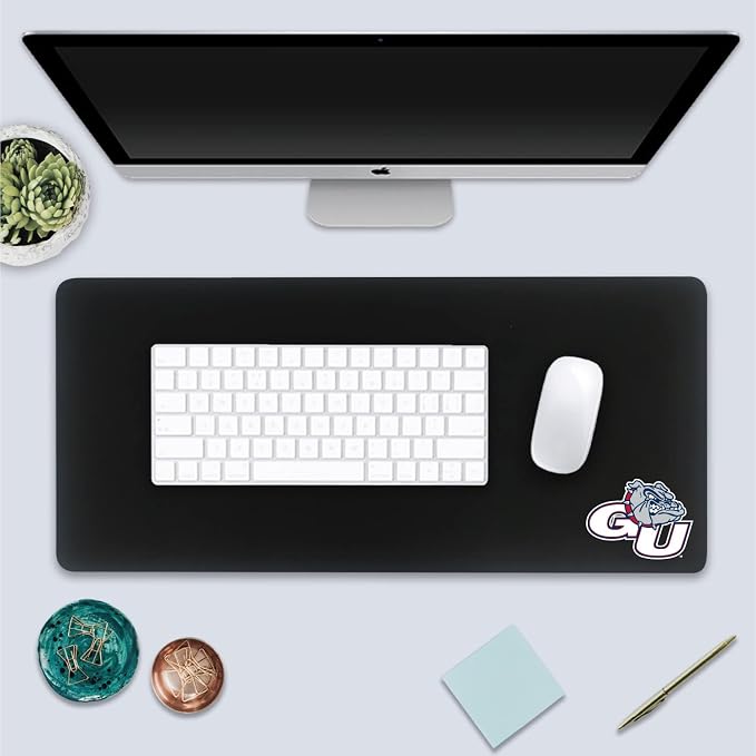 Gonzaga University Classic Cloth Desk Mat, Durable Office Supplies, Non-Slip Base, Responsive Desk Pad with Smooth Cloth Surface, Black