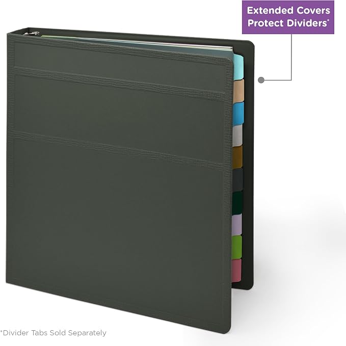 Carstens 1-Inch Heavy Duty 3-Ring Binder - Side Opening, Forest Green, Durable Plastic, No-Gap Rings, Waterproof Cover, No Pockets, Holds 125 Letter Sheets, BPA-Free, Made in USA (8709-3R), Case of 18