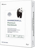 Hammermill White Cardstock, 110 Lb, 8.5 x 11 Colored Cardstock, 1 Pack (200 Sheets) - Thick Card Stock, Made in the USA, 168380R
