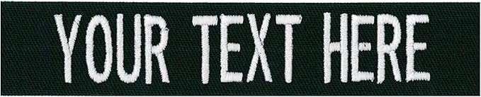 Custom Uniform Name Tapes Solid Colors. Made in The U.S.A. Ships Under 24 Hours. Hunter Green Fabric, 3.5 Inch Hook Fastener (Uniform Ready Fastener)